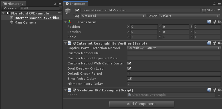 Component Inspector in Unity Editor